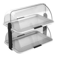 Vitrine plastique double + couv. basc.